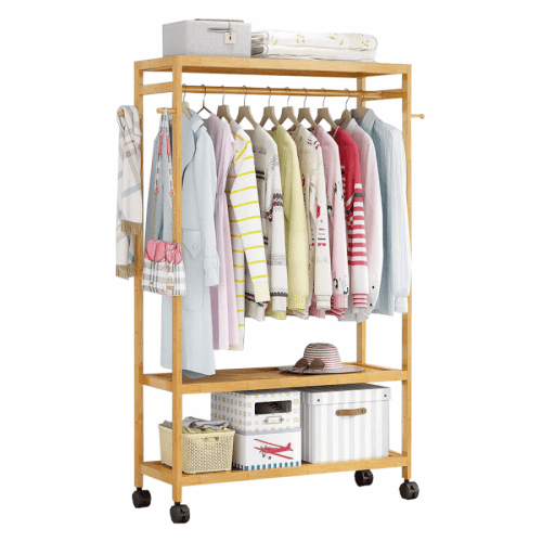 Šatní organizér, přírodní bambus, Melar