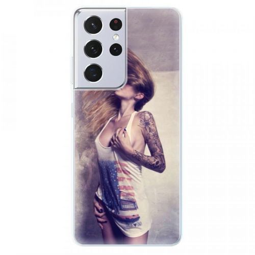 Odolné silikónové puzdro iSaprio - Girl 01 - Samsung Galaxy S21 Ultra