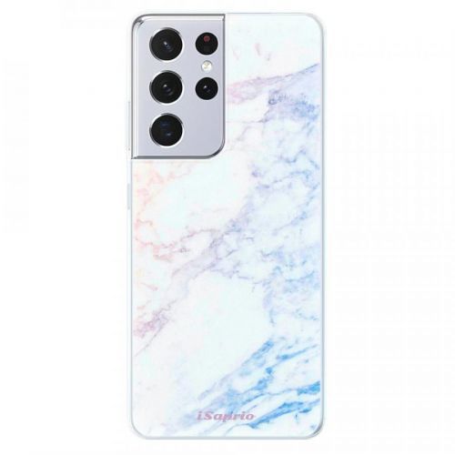 Odolné silikónové puzdro iSaprio - Raibow Marble 10 - Samsung Galaxy S21 Ultra