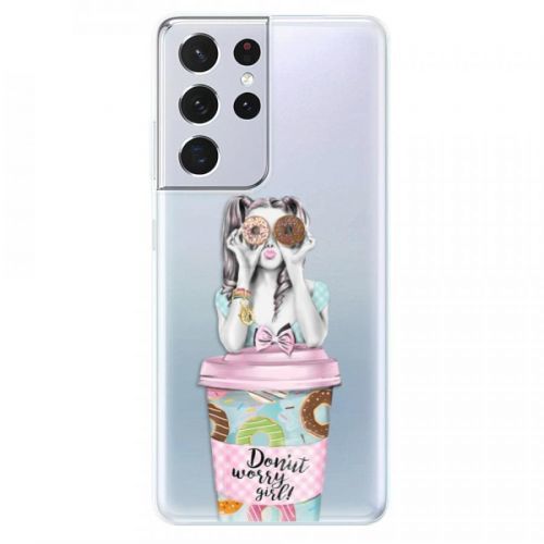 Odolné silikónové puzdro iSaprio - Donut Worry - Samsung Galaxy S21 Ultra