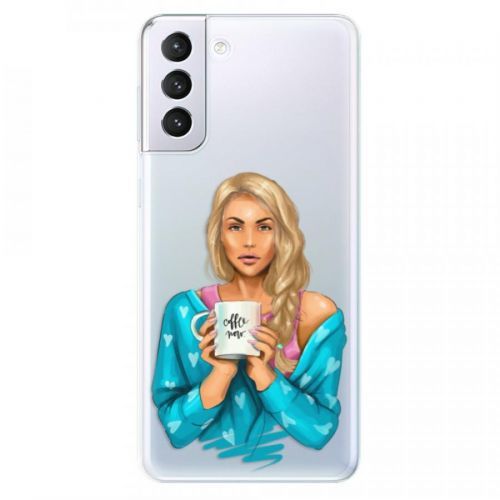 Odolné silikónové puzdro iSaprio - Coffe Now - Blond - Samsung Galaxy S21+