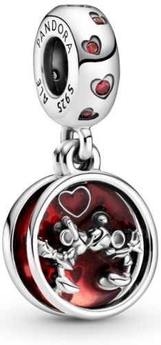 Pandora Strieborný prívesok Láska Mickey a Minnie 799298C01