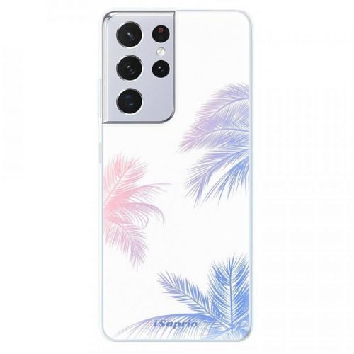 Odolné silikónové puzdro iSaprio - Digital Palms 10 - Samsung Galaxy S21 Ultra
