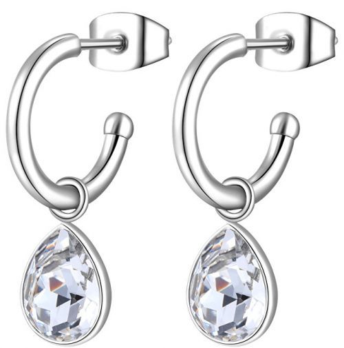S`Agapõ Kruhové náušnice s čírymi kryštálmi Lucky Light SKT21