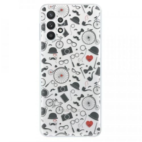 Odolné silikónové puzdro iSaprio - Vintage Pattern 01 - black - Samsung Galaxy A32 5G