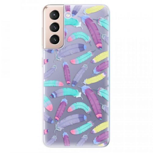 Odolné silikónové puzdro iSaprio - Feather Pattern 01 - Samsung Galaxy S21