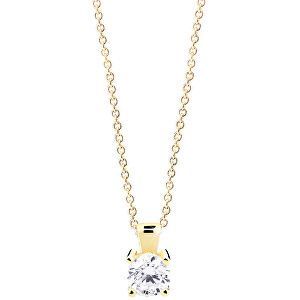 Cutie Jewellery Nežný prívesok zo žltého zlata s čírym zirkónom Z8010-40-10-X-1