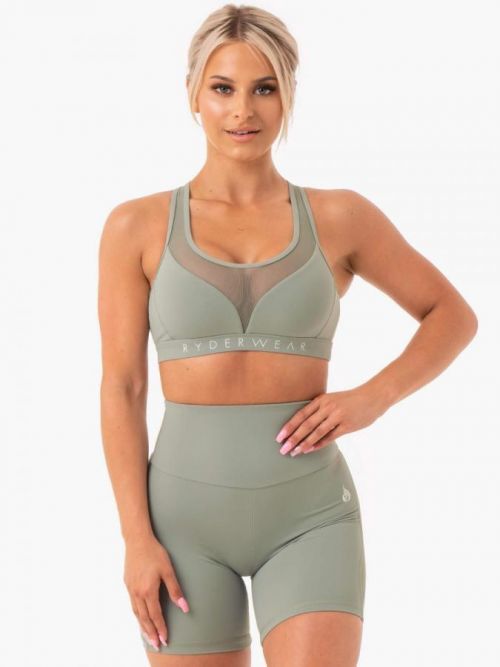 Ryderwear Športová podprsenka Hype Mesh olive  XS
