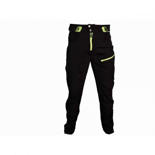 Nohavice unisex Haven Singletrail - čierne-zelené, 3XL