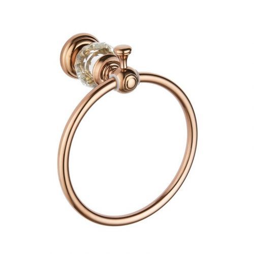 Věšák na ručníky kruhový MEXEN ESTELA růžová zlatá