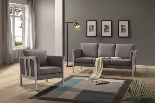 VerDesign, MEGGY pohodlné kreslo, antická biela/sivá