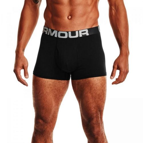 Boxerky UNDER ARMOUR Charged Cotton 3in 3 Pack Black Čierna L