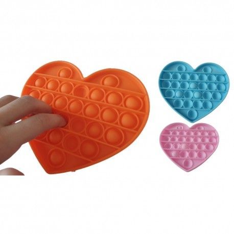 Antistresová senzorická hračka Push Pop Bubble - HEART Ružová