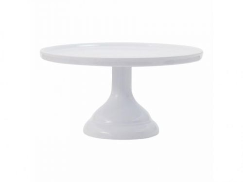 CakeSupplies Stojan na tortu a koláče - biely malý 23,5 cm