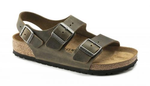 Birkenstock Milano BS Fhaded Khaki Narrow Fit hnedé 1019454