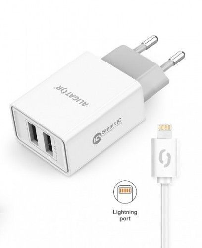 Smart nabíjačka Aligator 2,4A, 2xUSB, biela