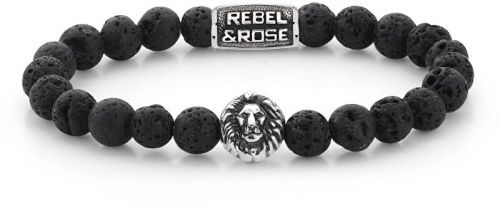 Rebel&Rose Obrúbený náramok Black Moon RR-8L021-S 16,5 cm - S