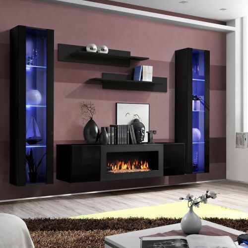 Obývacia stena + Biokrb Fly M2 + Skło čierna