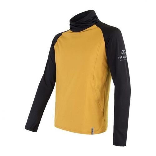 Pánska mikina Sensor Coolmax Thermo mustard / čierna 20200049