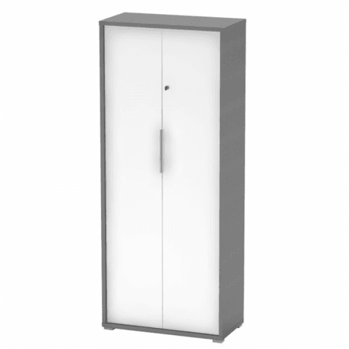 Skříň se zámkem, grafit / bílá, RIOMA NEW TYP 31