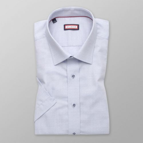 Pánska košeľa Slim Fit svetlo sivá s jemným vzorom 12606