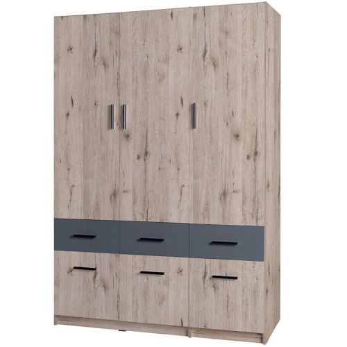 Skriňa Snow 04 3-D 6-S Wellington/Grafit