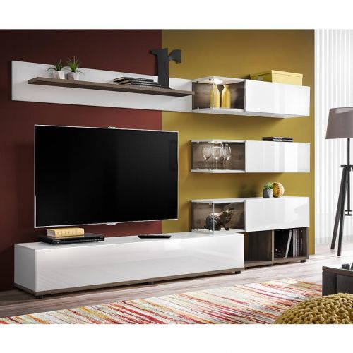 Obývacia stena Silk perła elm/biely