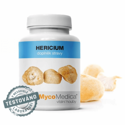 Hericium v optimálnej koncentrácii MycoMedica 90 rastlinných kapsúl