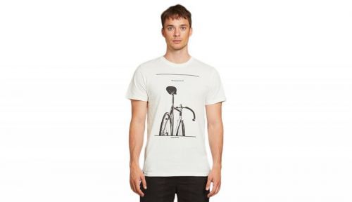 Dedicated T-shirt Stockholm Simplicity Bike Off-White biele 18281