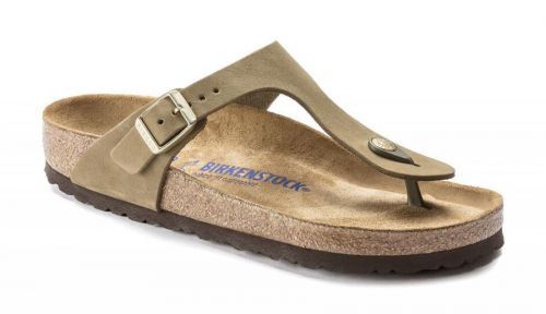 Birkenstock Gizeh SFB Nubuck Faded Khaki svetlohnedé 1019043