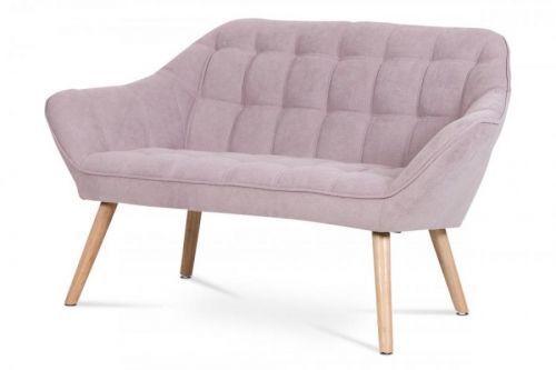 AUTRONIC AK-322 PINK2 SOFA 263-15 PINK FABRIC  NATURAL LEGS