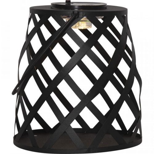 Čierny LED lampáš Best Season Calabria, výška 20 cm