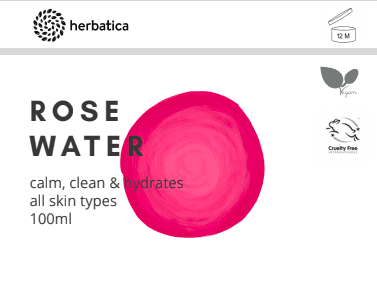Ružová voda 100% BIO prírodný - Herbatica Objem: 100 ml