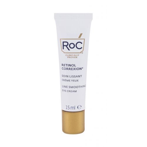 RoC Retinol Correxion Line Smoothing 15 ml očný krém pre ženy na veľmi suchú pleť; proti vráskam; na opuchy a kury pod očami