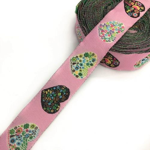 Stuha Hearts pink