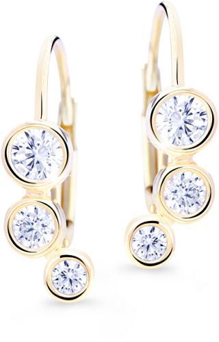 Cutie Jewellery Úchvatné zlaté náušnice s trblietavými zirkónmi Z8030-50-10-X-1
