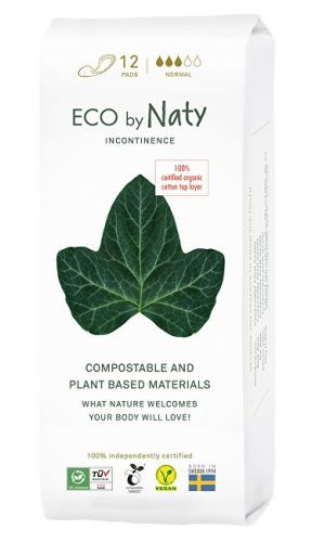 Eco by Naty Dámské ECO inkontinenční vložky Naty - normal (12 ks)