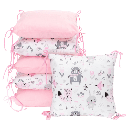 T-Tomi Vankúšikový mantinel Velvet, pink bears