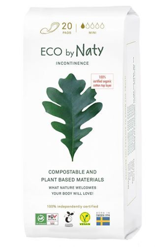 Eco by Naty Dámské ECO inkontinenční vložky Naty - mini (20 ks)