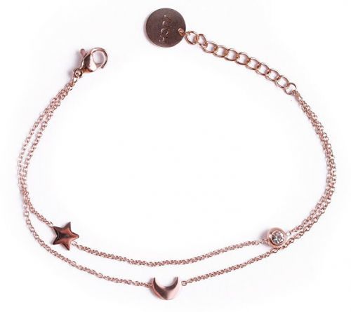Vuch Módny oceľový náramok Infinity Rosegold