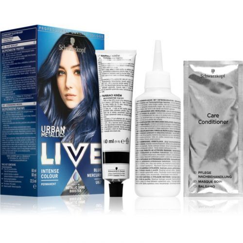 Schwarzkopf LIVE Urban Metallics permanentná farba na vlasy odtieň U67 Blue Mercury