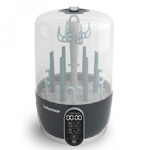Sterilizátor Babymoov Turbo Pure... Sterilizuje, suší, nejefektivnější cyklus sterilizace a sušení s použitím HEPA filtru.