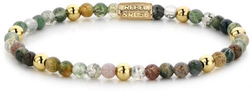 Rebel&Rose Obrúbený náramok Indian Summer RR-40046-G 15 cm - XS
