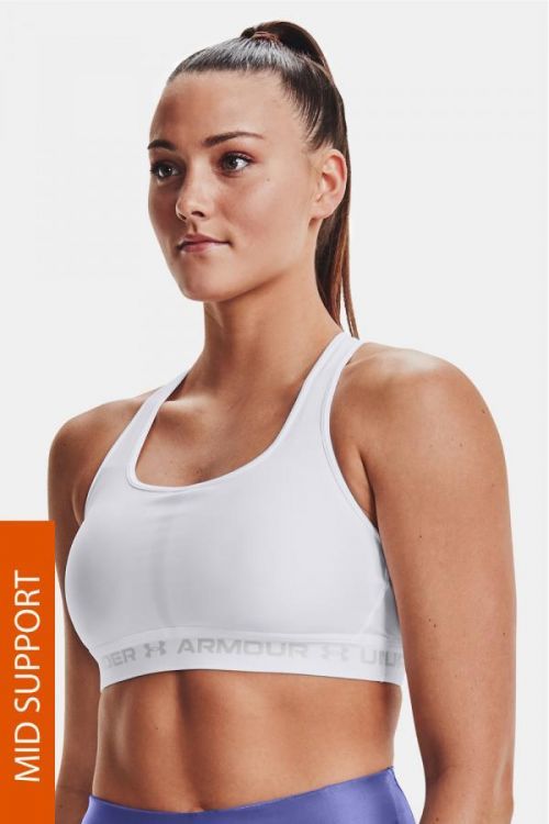 Biela športová podprsenka Under Armour Crossback Mid