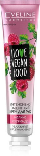 Eveline Cosmetics EVELINE I LOVE VEGAN FOOD ochranný krém na ruky Malina & Koriander 50ml