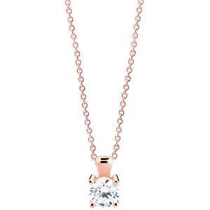 Cutie Jewellery Nežný prívesok z ružového zlata s čírym zirkónom Z8010-40-10-X-4
