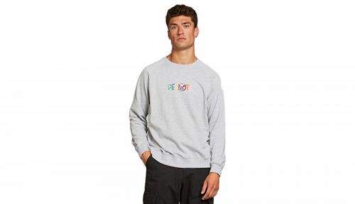 Dedicated Sweatshirt Malmoe Peanuts Logo Grey Melange biele 18179