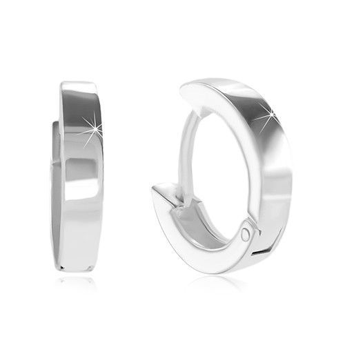 Kĺbové náušnice zo striebra 925 - malé krúžky, lesklý a hladký povrch