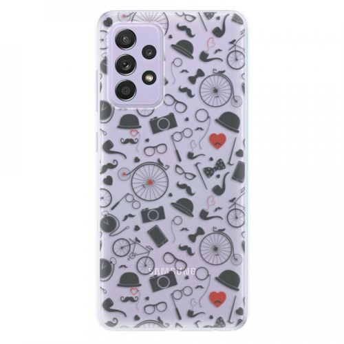 Odolné silikónové puzdro iSaprio - Vintage Pattern 01 - black - Samsung Galaxy A52/A52 5G