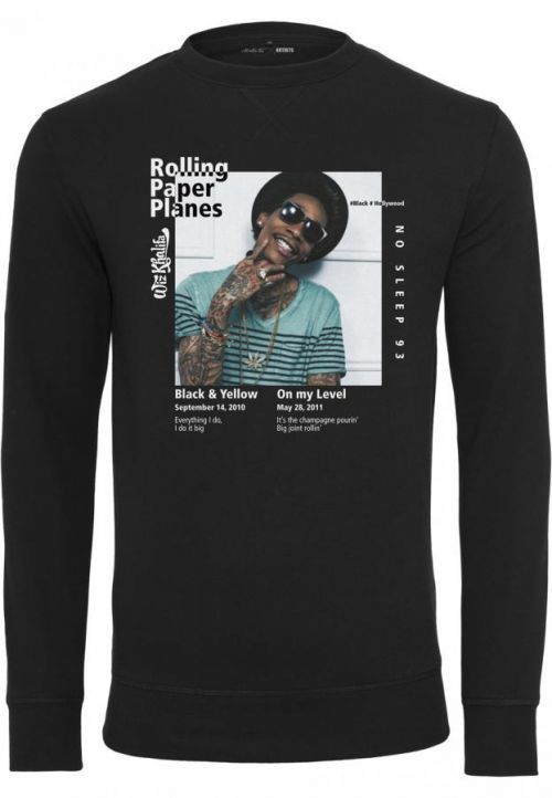Wiz Khalifa - Crewneck Rolling Paper Planes - Muž, Čierna, S